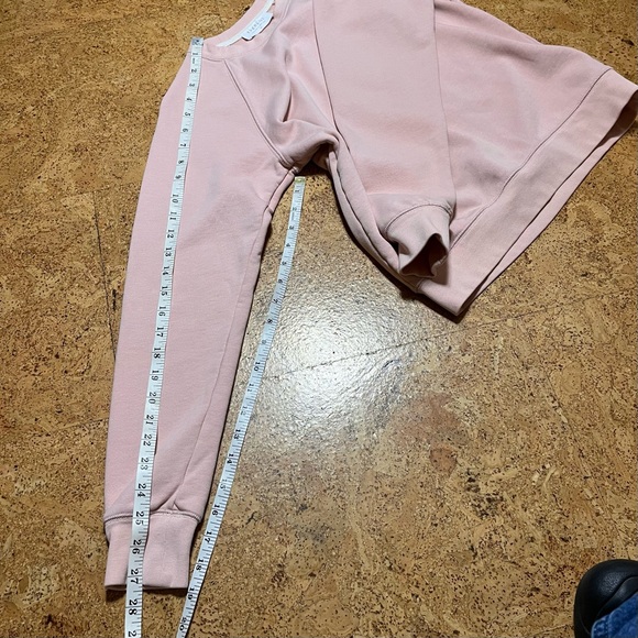 Everlane The Slim Classic French Terry Crew Blush Pink Sweater Sweatshirt NWOT - Picture 6 of 7